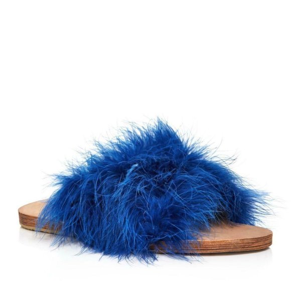 Brother Vellies Lamu Marabou Feather Sandals - Picture 1 of 3